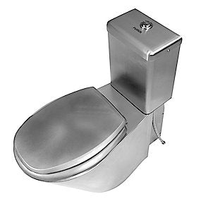 Purus Toilet 805x360x710 8L uni-lås børstet/poleret stål