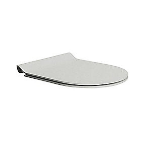 GSI slim toiletsæde, softclose toiletsæde, quick release toiletsæde, antibakterielt toiletsæde, mat gråt toiletsæde, GSI toiletsæde.