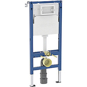 GEBERIT Duofix WC-element, 112cm, med Delta indbygningscisterne. 12 cm. PEX-tilslut i siden