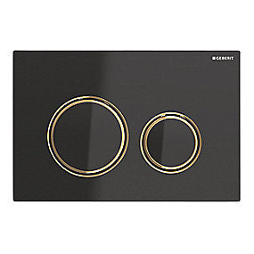 GEBERIT SIGMA21 betjeningsplade 246x164x14mm messing/sort