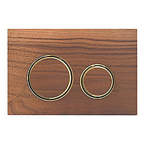GEBERIT SIGMA21 betjeningsplade 246x164x14mm messing/nøddetræ