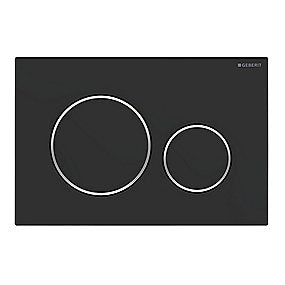 GEBERIT SIGMA20 betjeningsplade dobbeltskyl sort