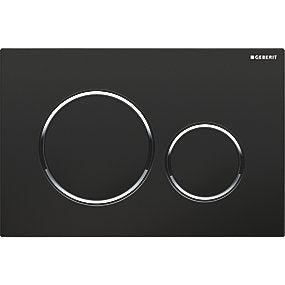 GEBERIT SIGMA20 betjeningsplade sort-krom-sort