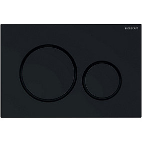 GEBERIT SIGMA20 betjeningsplade 246x164x12mm sort-matsort-sort
