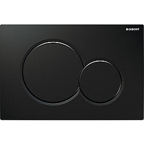 GEBERIT SIGMA01 betjeningsplade til dobbeltskyl, blank sort ral 9005