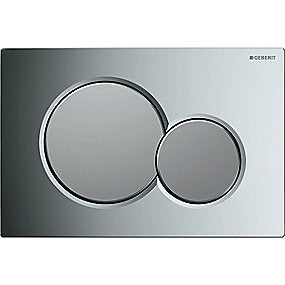 GEBERIT SIGMA01 betjeningsplade til dobbeltskyl. Blankforkromet / matforkromet