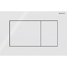 GEBERIT Sigma01 betjeningplade til dobbetskyl square Hvid