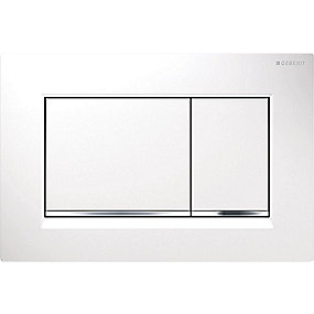 GEBERIT SIGMA30 betjeningsplade hvid/krom/hvid
