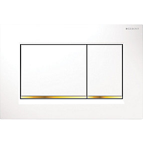 GEBERIT SIGMA30 betjeningsplade hvid/guld/hvid