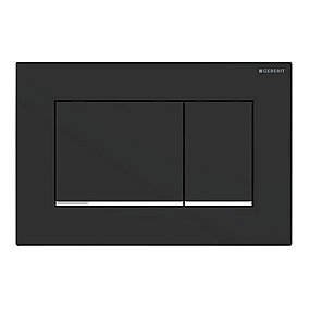 GEBERIT SIGMA30 betjeningsplade dobbeltskyl sort
