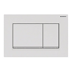 GEBERIT SIGMA30 betjeningsplade 246x164x12mm hvid/mathvid