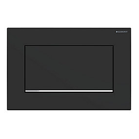 GEBERIT SIGMA30 betjeningsplade skyl-stop-skylning sort