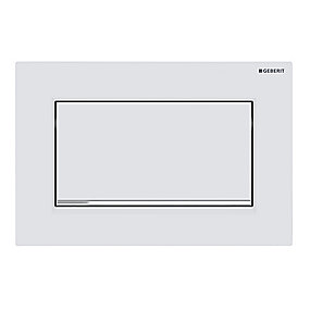 GEBERIT SIGMA30 betjeningsplade skyl-stop-skylning hvid