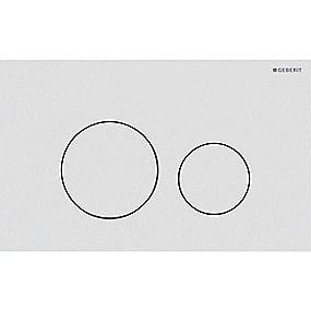 GEBERIT Sigma40 betjeningplade til dobbetskyl round Hvid mat
