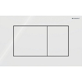 GEBERIT Sigma40 betjeningplade til dobbetskyl square Hvid