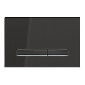 GEBERIT SIGMA50 betjeningsplade 246x164x14mm sort krom/ dybsort RAL 95