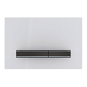 GEBERIT SIGMA50 betjeningsplade 246x164x14mm sort krom/ hvid