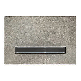 GEBERIT Sigma50 betjeningsplade, dobbeltskyl betjeningsplade, sort krom/beton betjeningsplade, Geberit betjeningsplade, Sigma cisterne betjeningsplade.