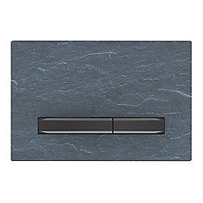 GEBERIT Sigma50 betjeningsplade, dobbeltskyl betjeningsplade, sort krom/skifer betjeningsplade, Geberit betjeningsplade, Sigma cisterne betjeningsplade.