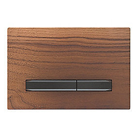 GEBERIT SIGMA50 betjeningsplade 246x164x14mm sort krom/ nøddetræ
