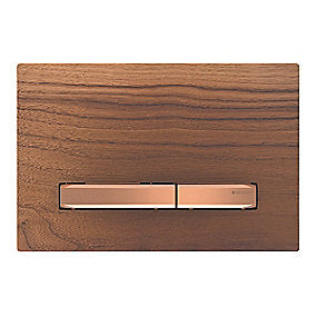 GEBERIT SIGMA50 betjeningsplade 246x164x14mm rødguld/nøddetræ