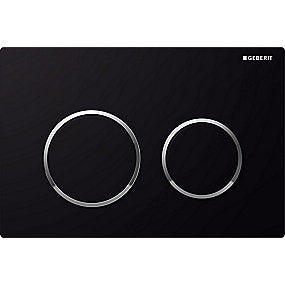 GEBERIT OMEGA20 betjeningsplade sort/krom/sort