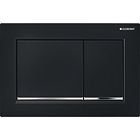 GEBERIT OMEGA30 betjeningsplade sort/krom/sort