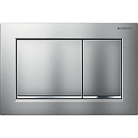 GEBERIT OMEGA30 betjeningsplade 212x142x10mm matkrom/blank