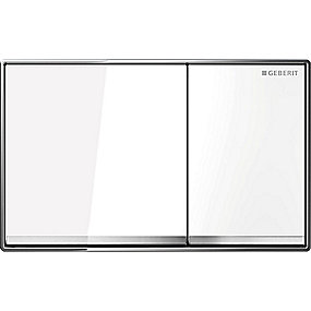 GEBERIT OMEGA60 betjeningsplade hvid glas