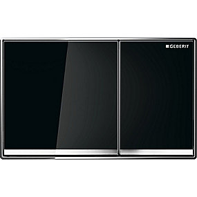 GEBERIT OMEGA60 betjeningsplade sort glas