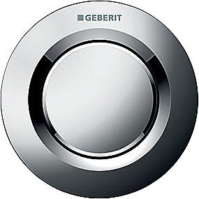 GEBERIT tryk Omega01, pneumatisk, til enkeltskyl, indbygget betjening, blankforkromet
