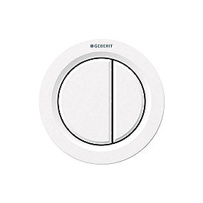 GEBERIT tryk Omega01, pneumatisk, til dobbel skyl, betjening på møbel, alphin Hvid