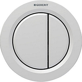 GEBERIT type 01 fjernbetjent skyllestyring, pneumatisk skyllestyring, dobbeltskyl, mat krom skyllestyring, easy-to-clean skyllestyring, Geberit skyllestyring, møbelbetjening.