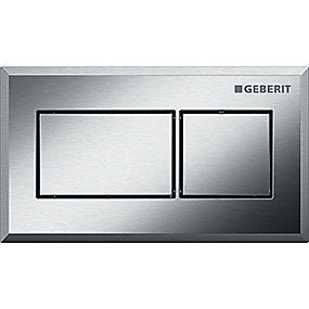 GEBERIT fjernbetjening 129x74mm pneumatisk. Børstet krom