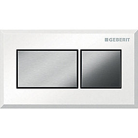 GEBERIT fjernbetjening 129x74mm Hvid/blankpoleret