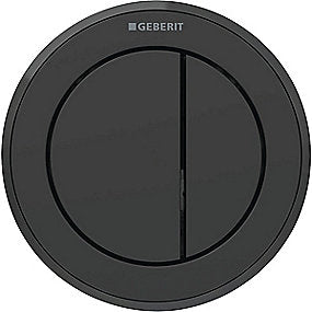 GEBERIT type 10 fjernbetjent skyllestyring pneumatisk, til dobbeltskyl, betjening på. Sort mat, sort