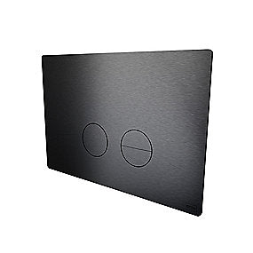 Qtoo d line betjeningsplade, dobbeltskyl betjeningsplade, børstet PVD charcoal betjeningsplade, rustfrit stål betjeningsplade, Geberit Sigma betjeningsplade.