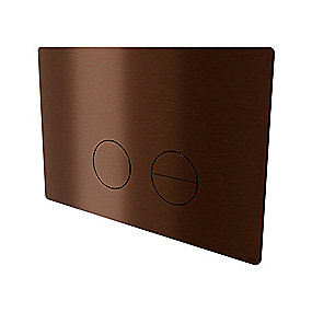 Qtoo d line Betjeningsplade 255x155 matbørstet PVD Bronze. Passer til Geberit Sigma
