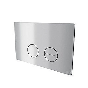 Qtoo d line Omega betjeningsplade, dobbeltskyl betjeningsplade, poleret rustfrit stål betjeningsplade, rustfrit stål betjeningsplade, Geberit Omega betjeningsplade.