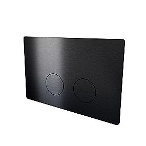 Qtoo d line Omega betjeningsplade, dobbeltskyl betjeningsplade, børstet charcoal PVD betjeningsplade, rustfrit stål betjeningsplade, Geberit Omega betjeningsplade.