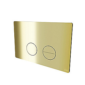 Qtoo d line Omega betjeningsplade, dobbeltskyl betjeningsplade, poleret messing PVD betjeningsplade, rustfrit stål betjeningsplade, Geberit Omega betjeningsplade.