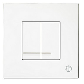 Gustavsberg Triomont trykknap XS front duo hvid plast