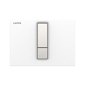 Laufen Lis tryk aw104 hvid/mk betjeningsplade aw104 duoskyl hvid/matkrom