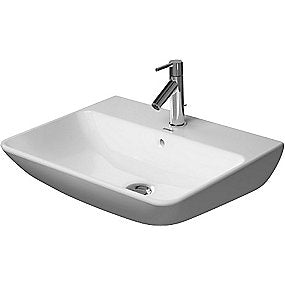 Duravit ME by Starck vask, håndvask, badeværelsesvask, designvask, Philippe Starck vask, WonderGliss vask, 55x44 cm vask, Duravit vask, med hanehul, VVS.