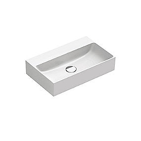 Catalano VERSO55 håndvask, håndvask, badeværelsesvask, italiensk design, antibakteriel glasur, 550x350 mm vask, Catalano vask, uden hanehul, uden overløb, VVS.