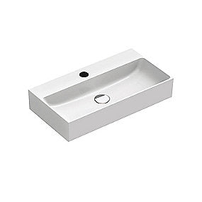 Catalano VERSO65 håndvask, håndvask, badeværelsesvask, italiensk design, antibakteriel glasur, 650x350 mm vask, Catalano vask, med hanehul, uden overløb, VVS.