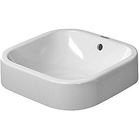 Duravit Happy D.2 bowle, bowle, håndvask, bordplade vask, 40 cm vask, Duravit vask, uden hanehul, sleben bund, VVS.