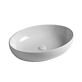 Kriss easy bowlevask oval 55x42cm hvid mat