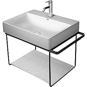 Duravit DuraSquare metalkonsol, metalkonsol, vægmonteret konsol, sort mat konsol, 565x451 mm konsol, Duravit konsol, DuraSquare konsol, VVS.