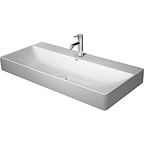 Duravit DuraSquare håndvask 100x47cm uden overløb med slebet bund, WonderGliss